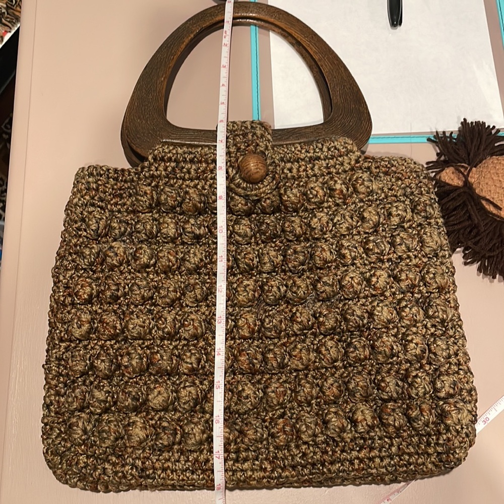 Vintage Macrame Woven Bag - Picture 12 of 14
